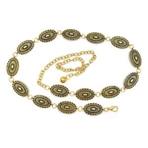 7296 Gold Western Belts For Woman Waist Chain Rhinestone Cowgirl Bb Jewelry